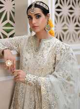 Singhar By Qalamkar Wedding Formals Embroidered Chiffon 3 Piece Unstitched Suit QLM24SW RF-03 BAHAR